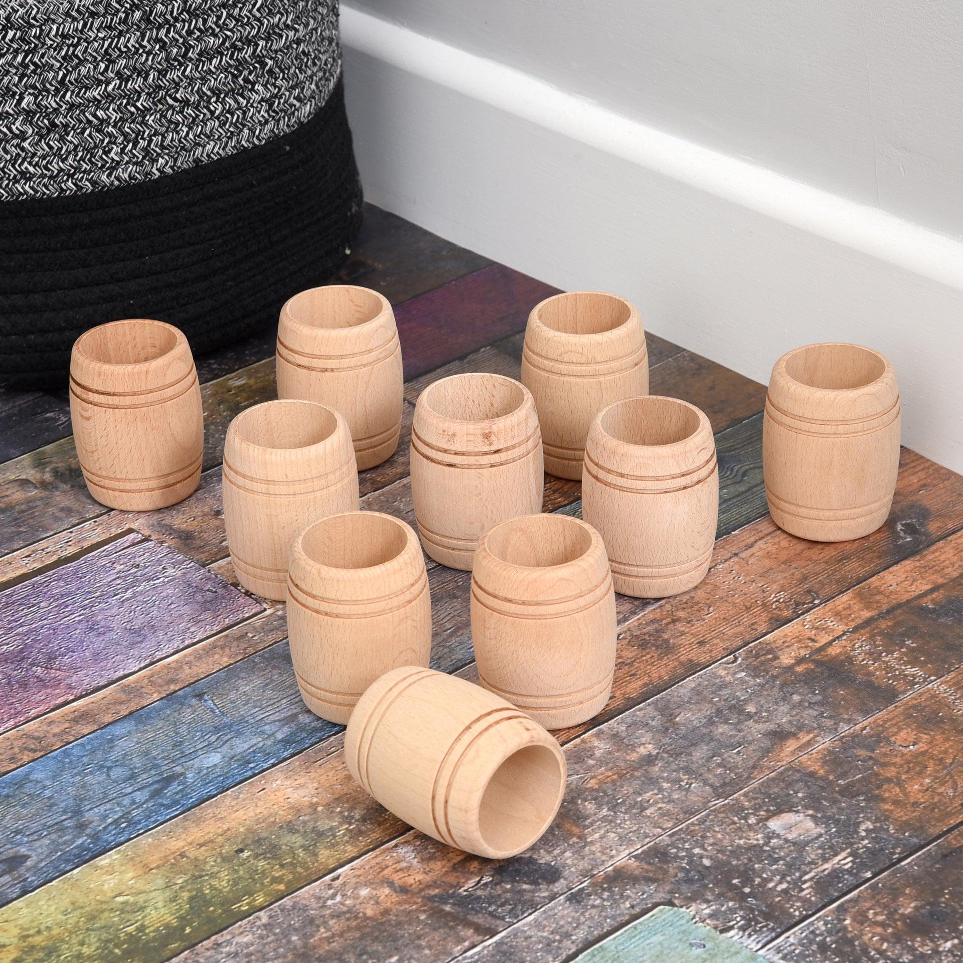 Tickit Barilotti legno naturale 10 pz gioco euristico