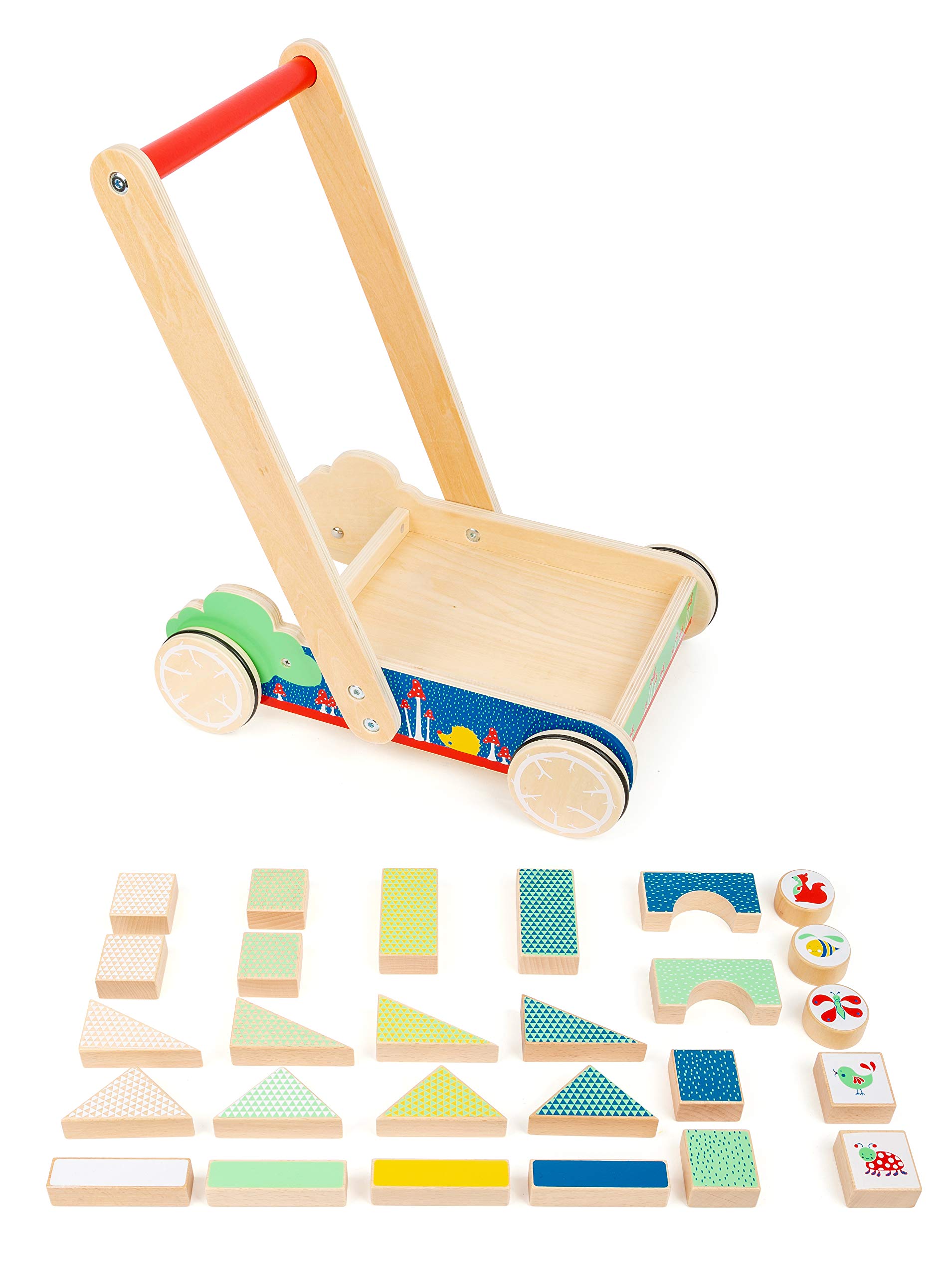 smallfoot Move it! 11435 carrello primi passi legno 27 pezzi