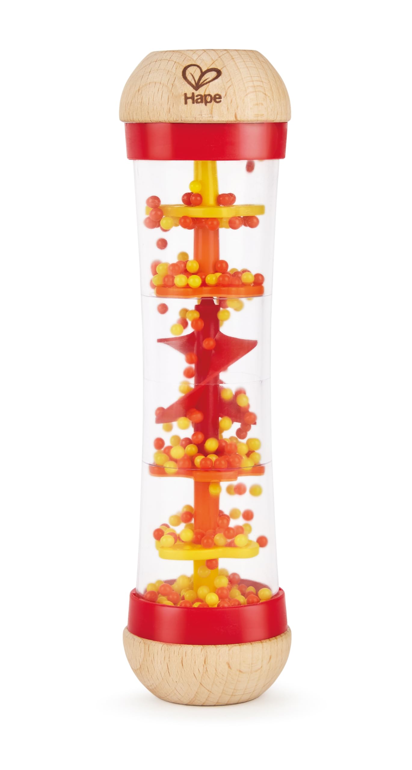 Hape Cascata di Perline bastone della pioggia rosso in legno