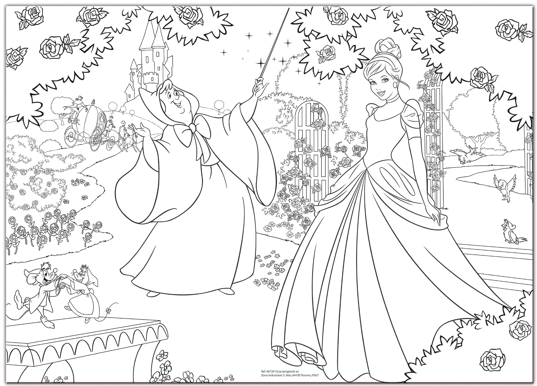 Lisciani Disney Maxi Floor 150 Cinderella puzzle bambini bifacciale