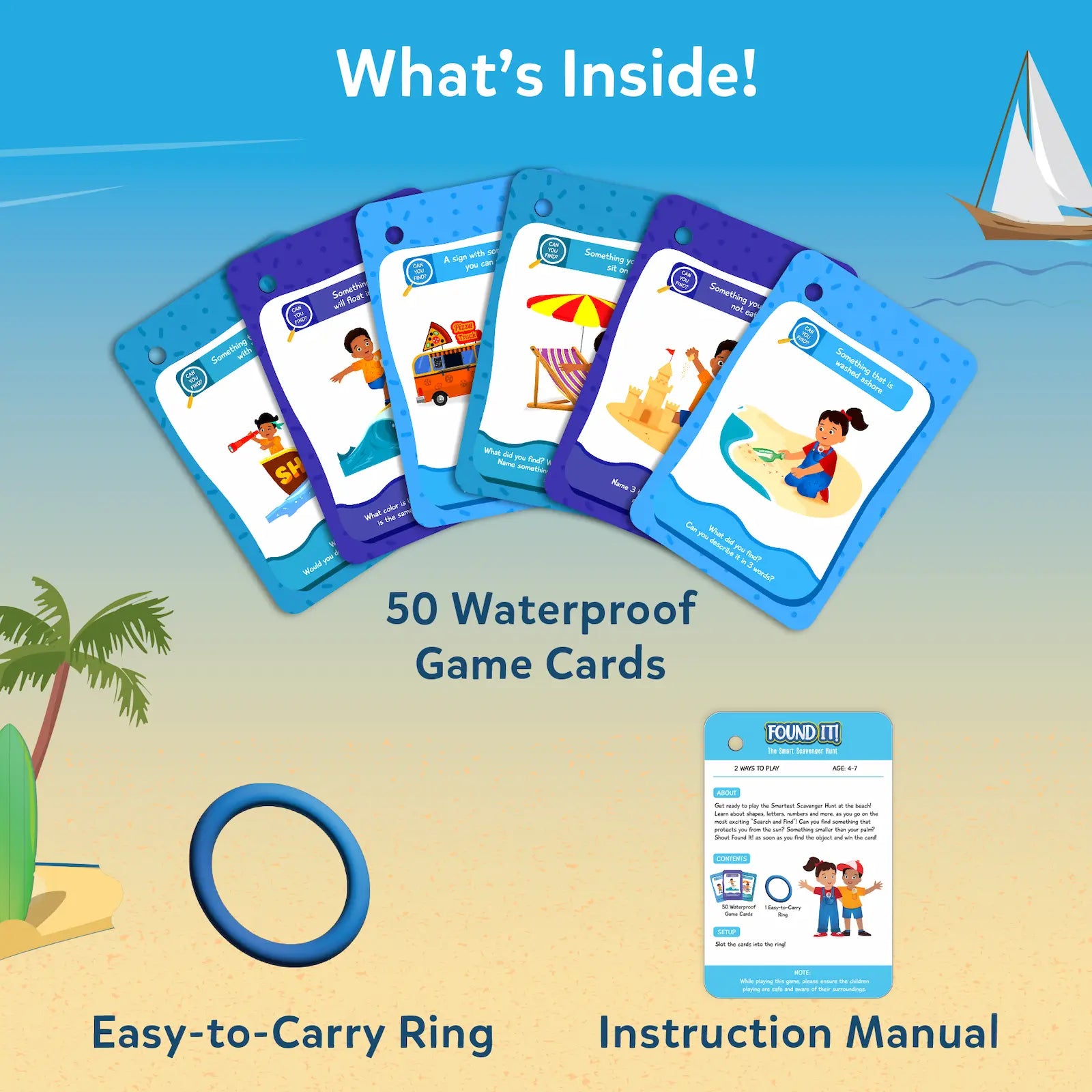 Skillmatics Found It At the Beach gioco carte spiaggia