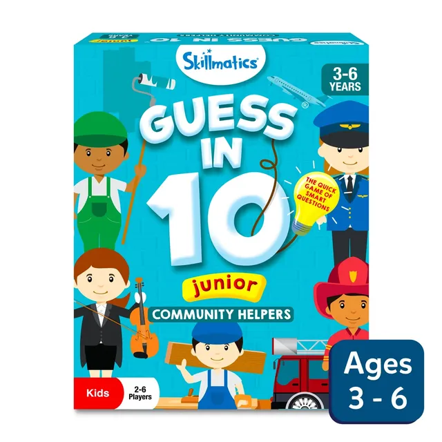 Skillmatics Guess in 10 Junior Community Helpers gioco carte mestieri