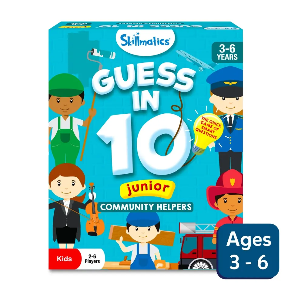 Skillmatics Guess in 10 Junior Community Helpers gioco carte mestieri