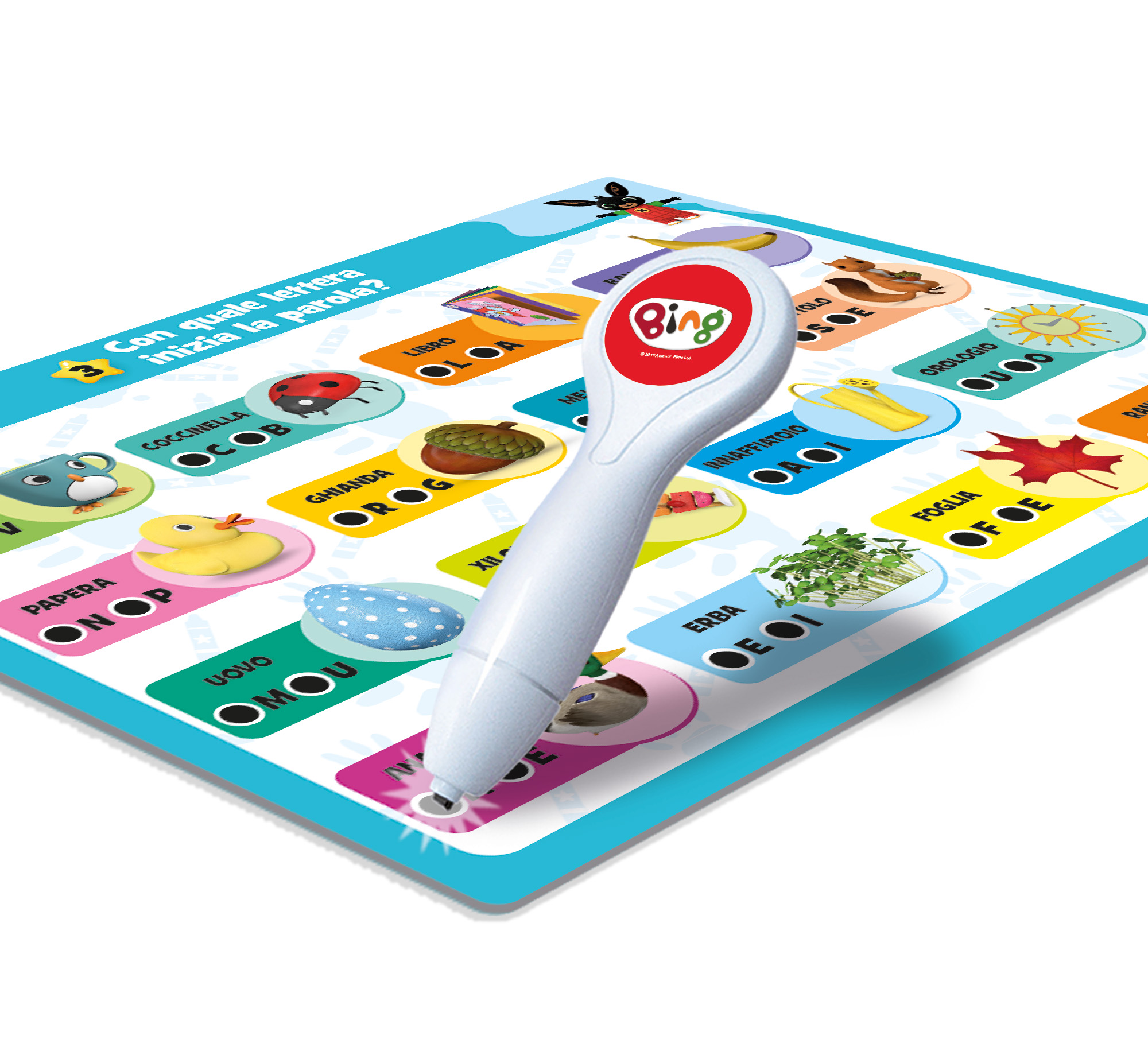 Lisciani Bing Penna Maxi Schede gioco quiz 14 schede elettronica