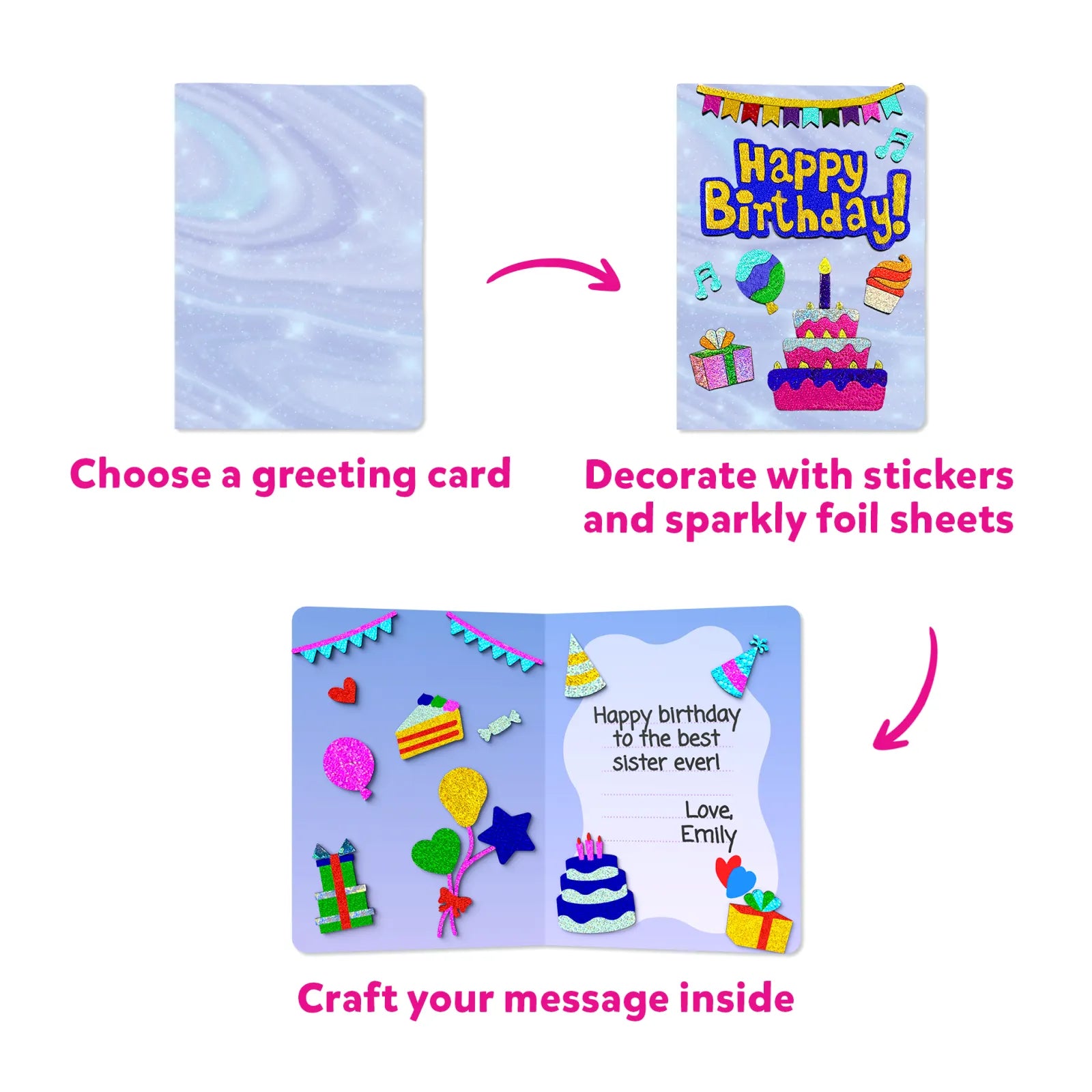Skillmatics Foil Fun Card Making Set kit biglietti 10 pezzi