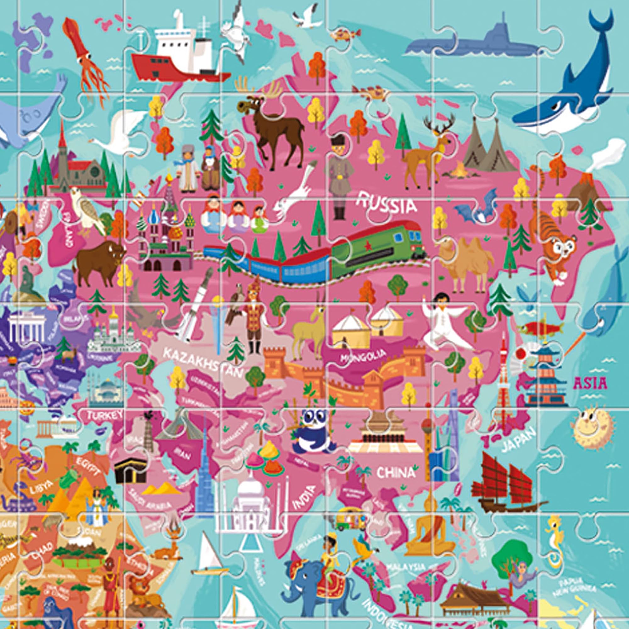 Headu World Tour MU26258 puzzle mondo 108 pezzi