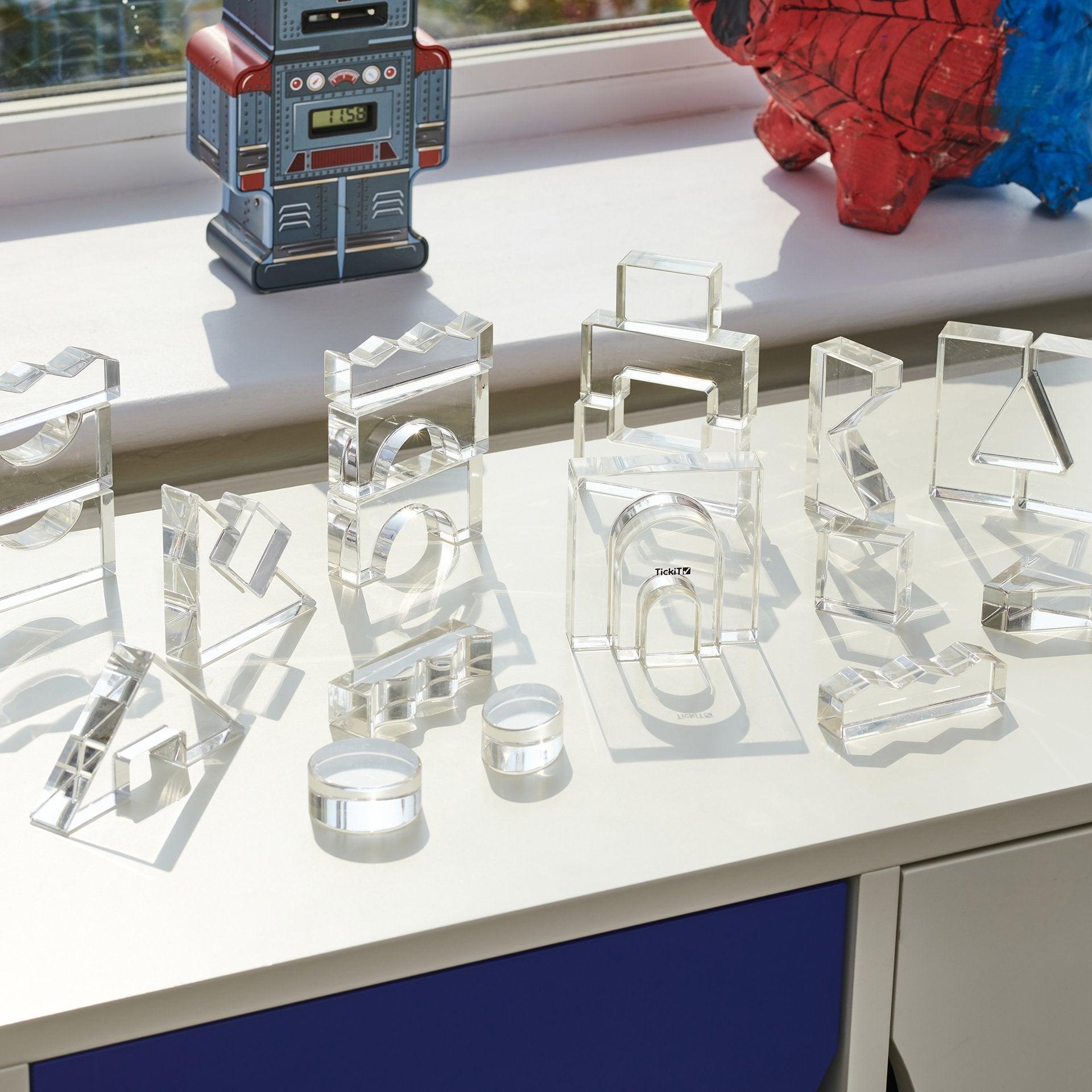 Tickit Clear Crystal Blocchi Trasparenti 25 Pezzi Acrilico