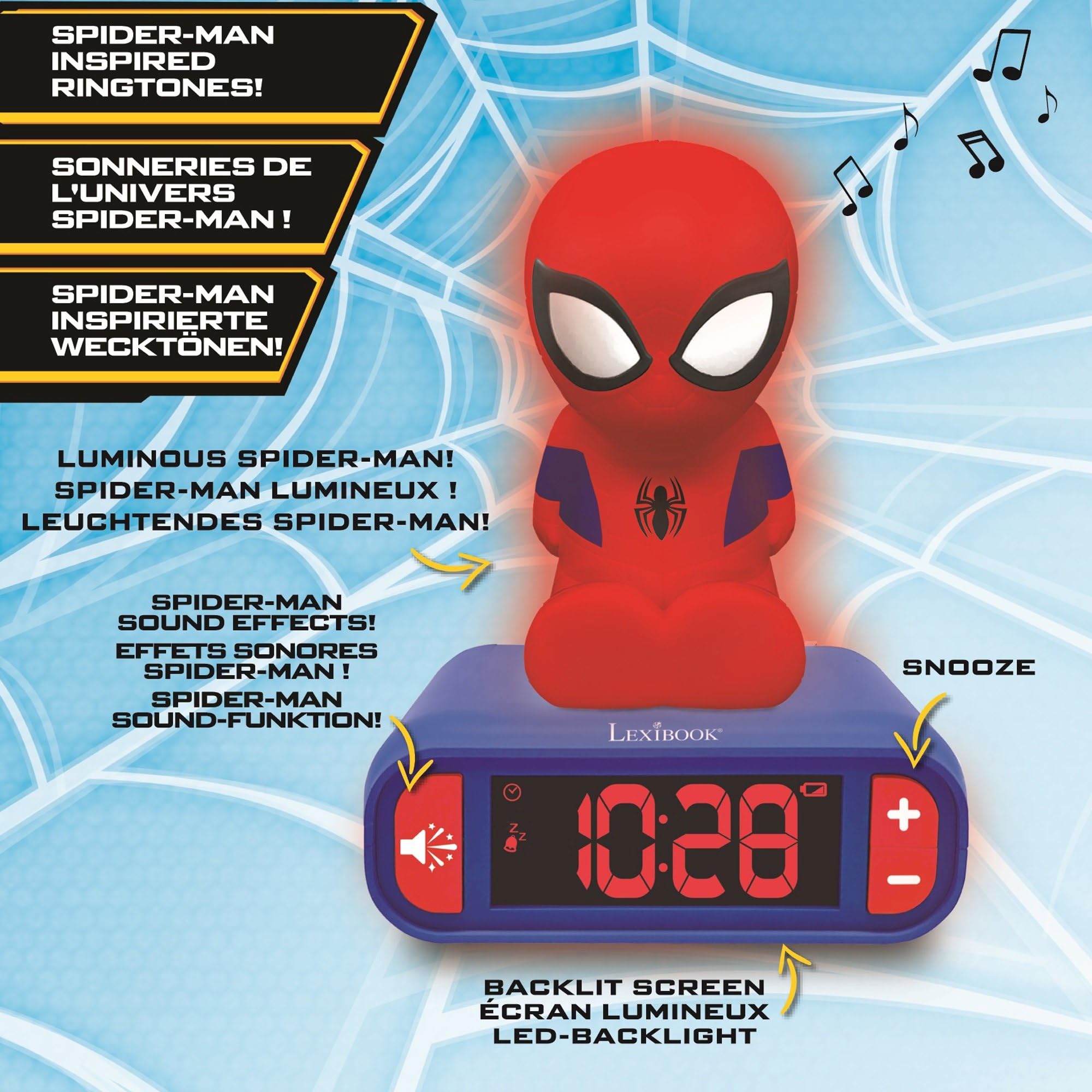 Lexibook RL800SPLXB sveglia Spider-Man blu