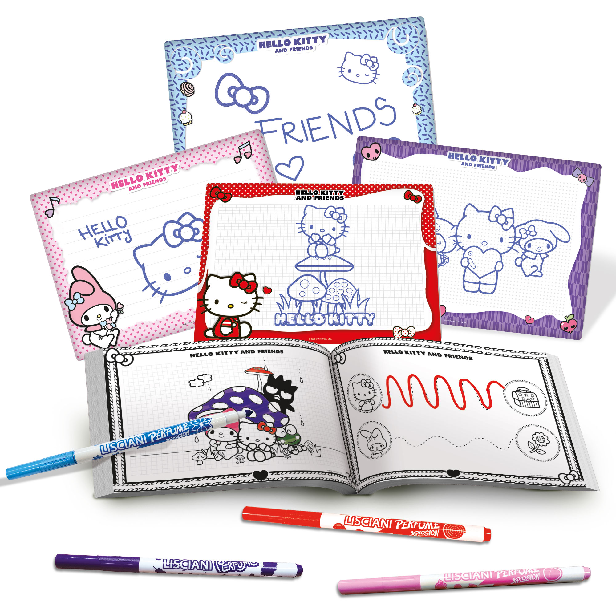Lisciani Hello Kitty & Friends Drawing School scuola disegno scrivi-cancella