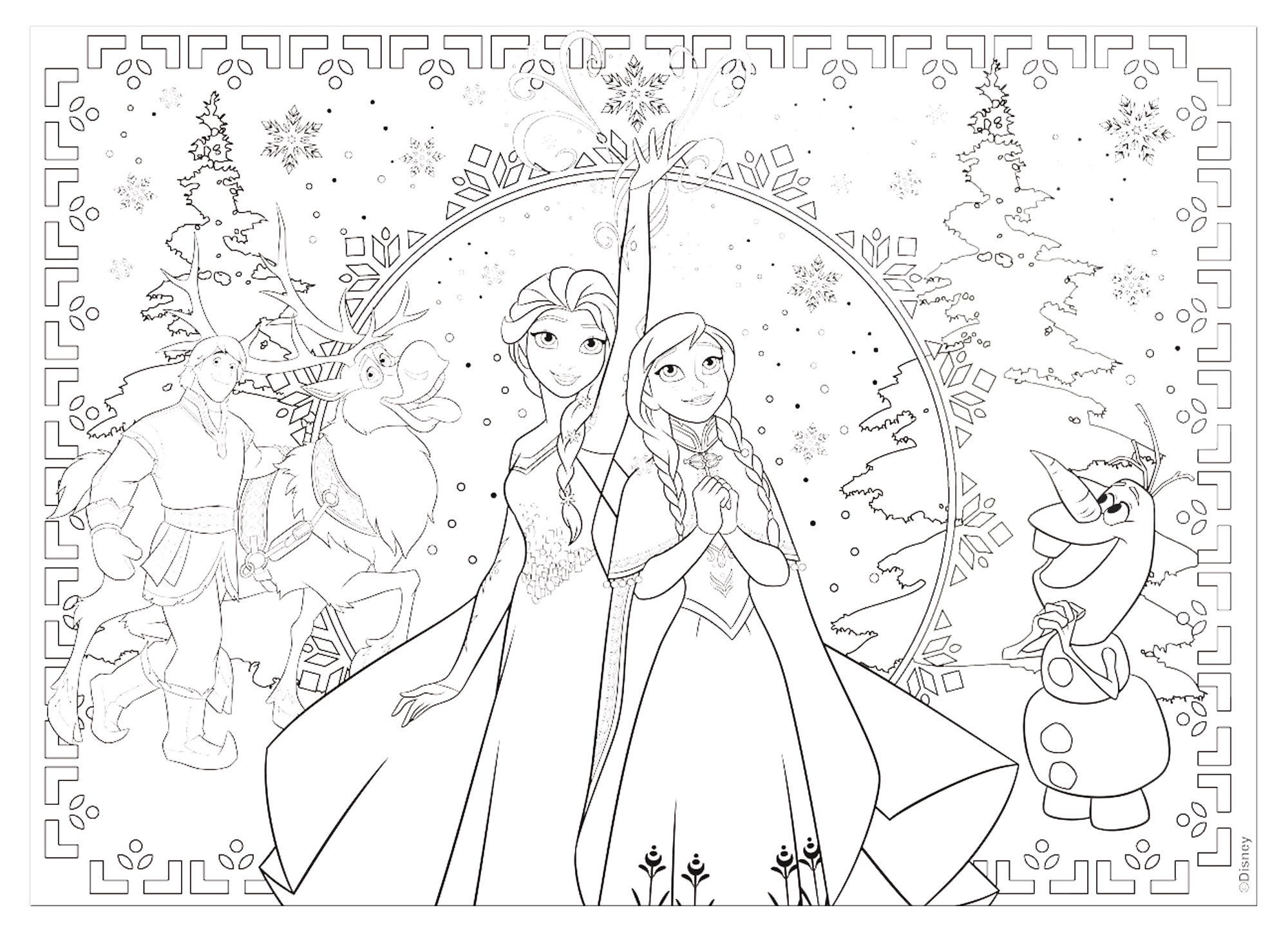 Lisciani Disney Puzzle DF Plus 250 Frozen puzzle 250 pezzi double-face