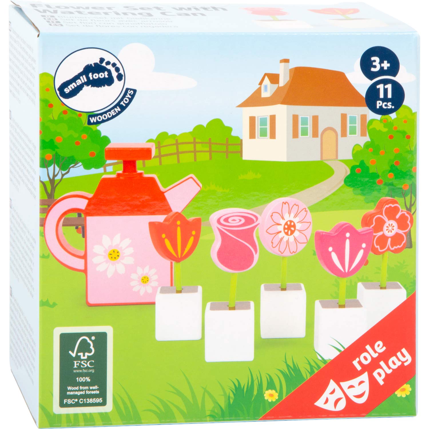 smallfoot Set Fiori gioco giardinaggio legno 11 pezzi FSC