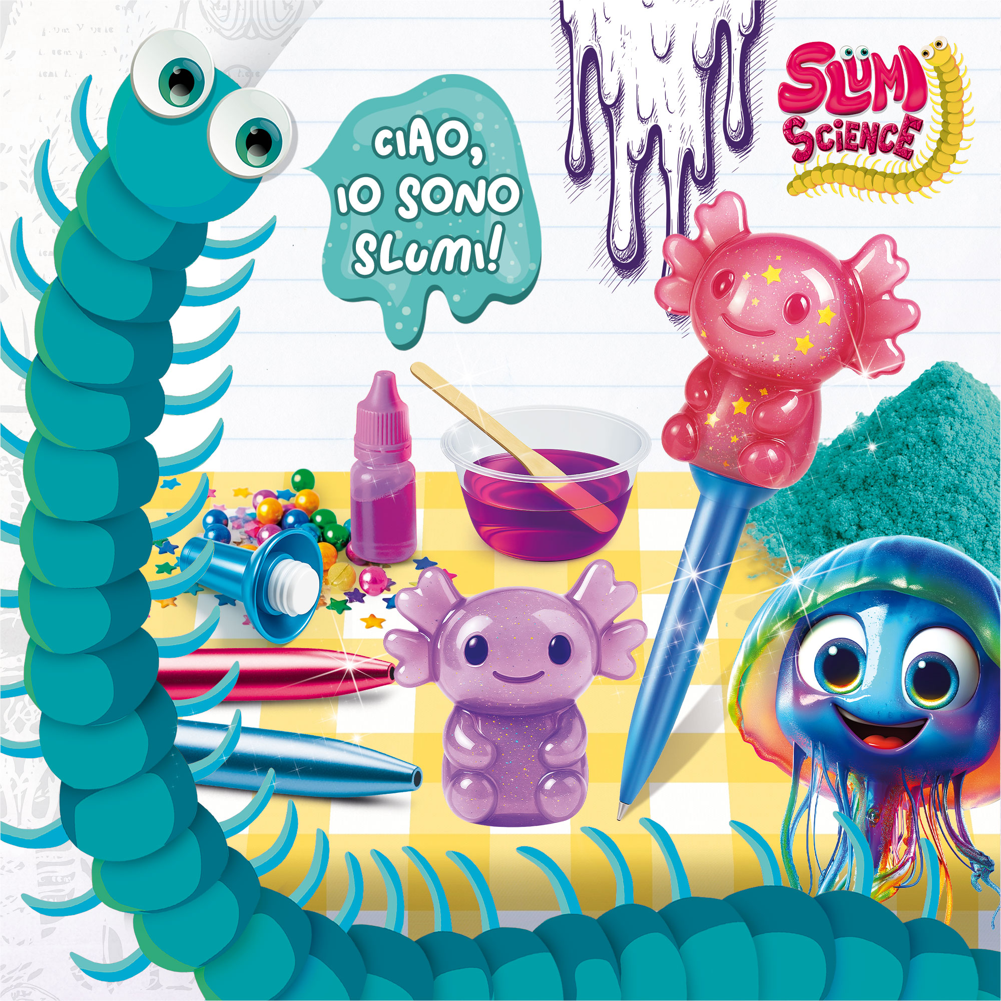 Lisciani Slumi Squish and Slime Pens kit penne squishy