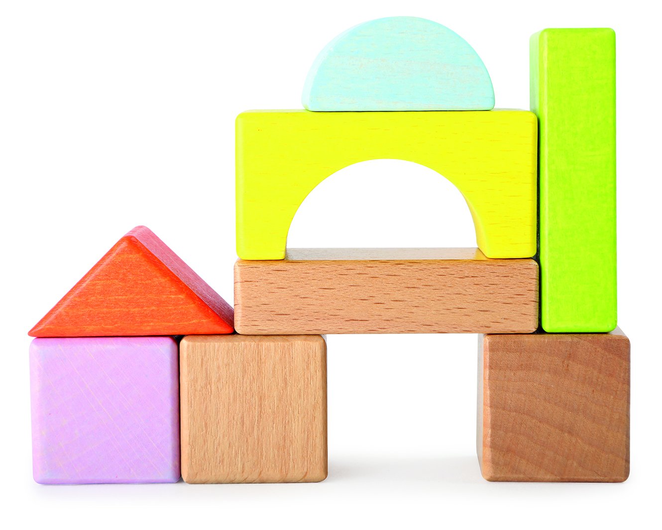 Small Foot 10338 mattoncini costruzioni legno 75 pezzi colorati
