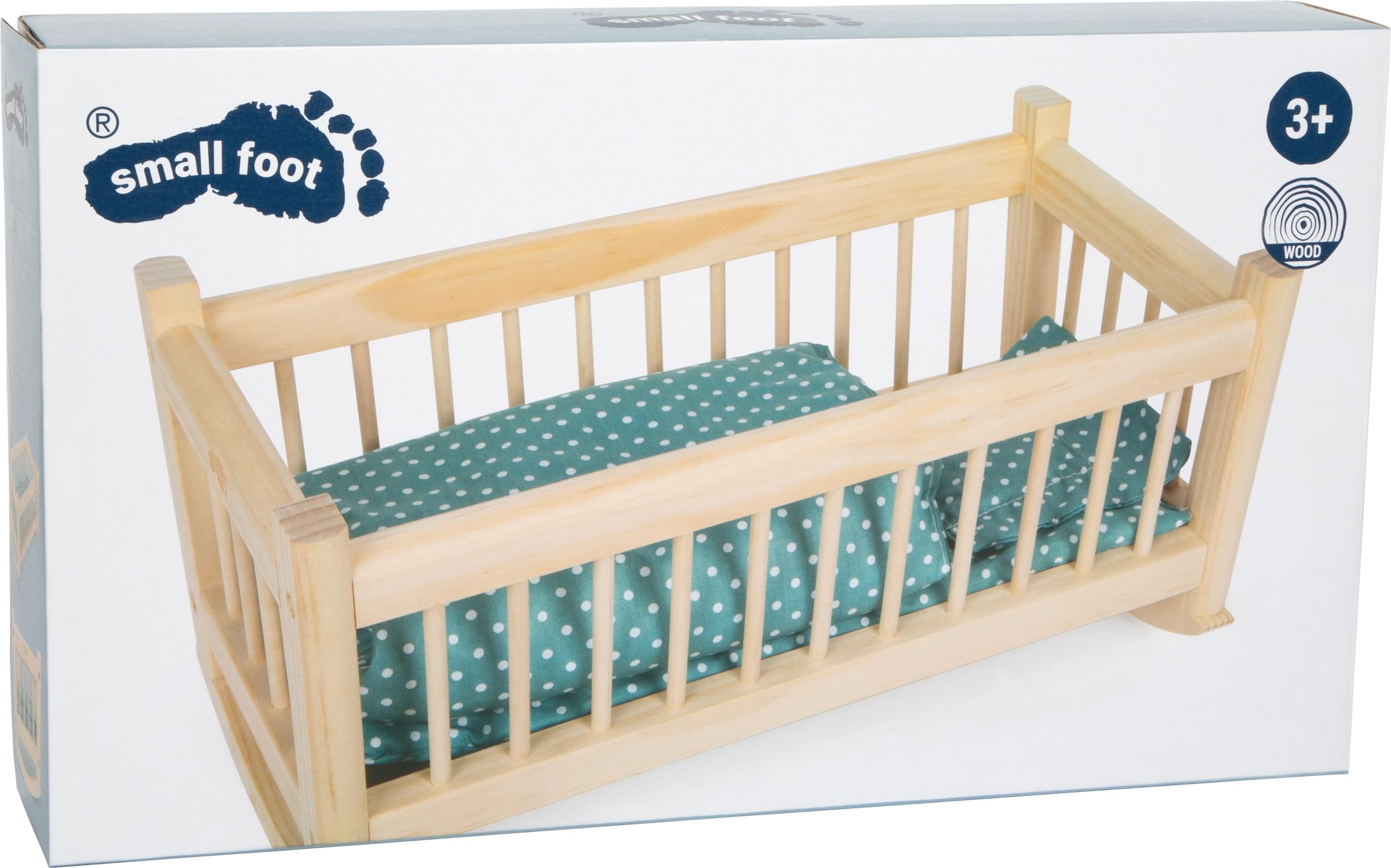 smallfoot Culla bambole legno naturale 39 cm