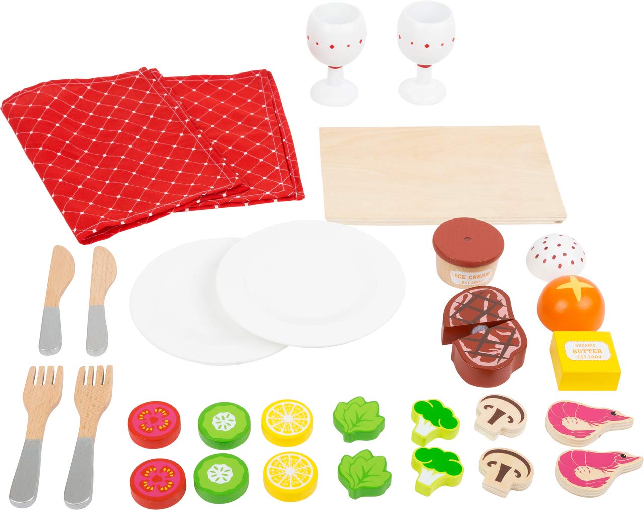 smallfoot set cena gioco cucina in legno