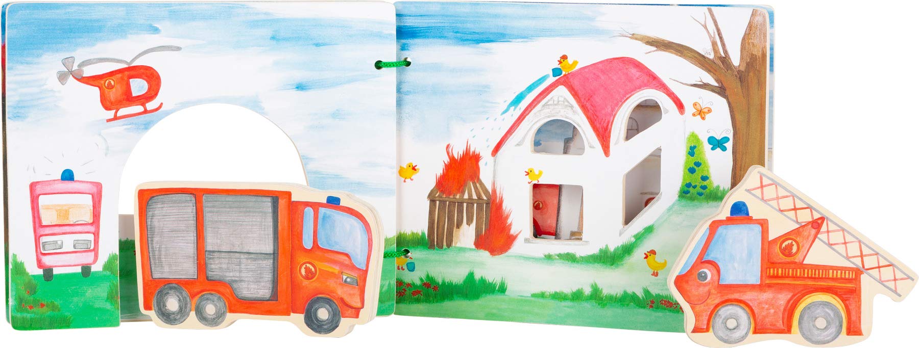 smallfoot Libro Vigili del Fuoco interattivo in legno