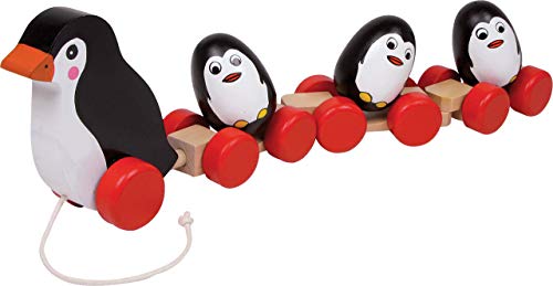 smallfoot 2492 famiglia pinguini gioco da tirare legno