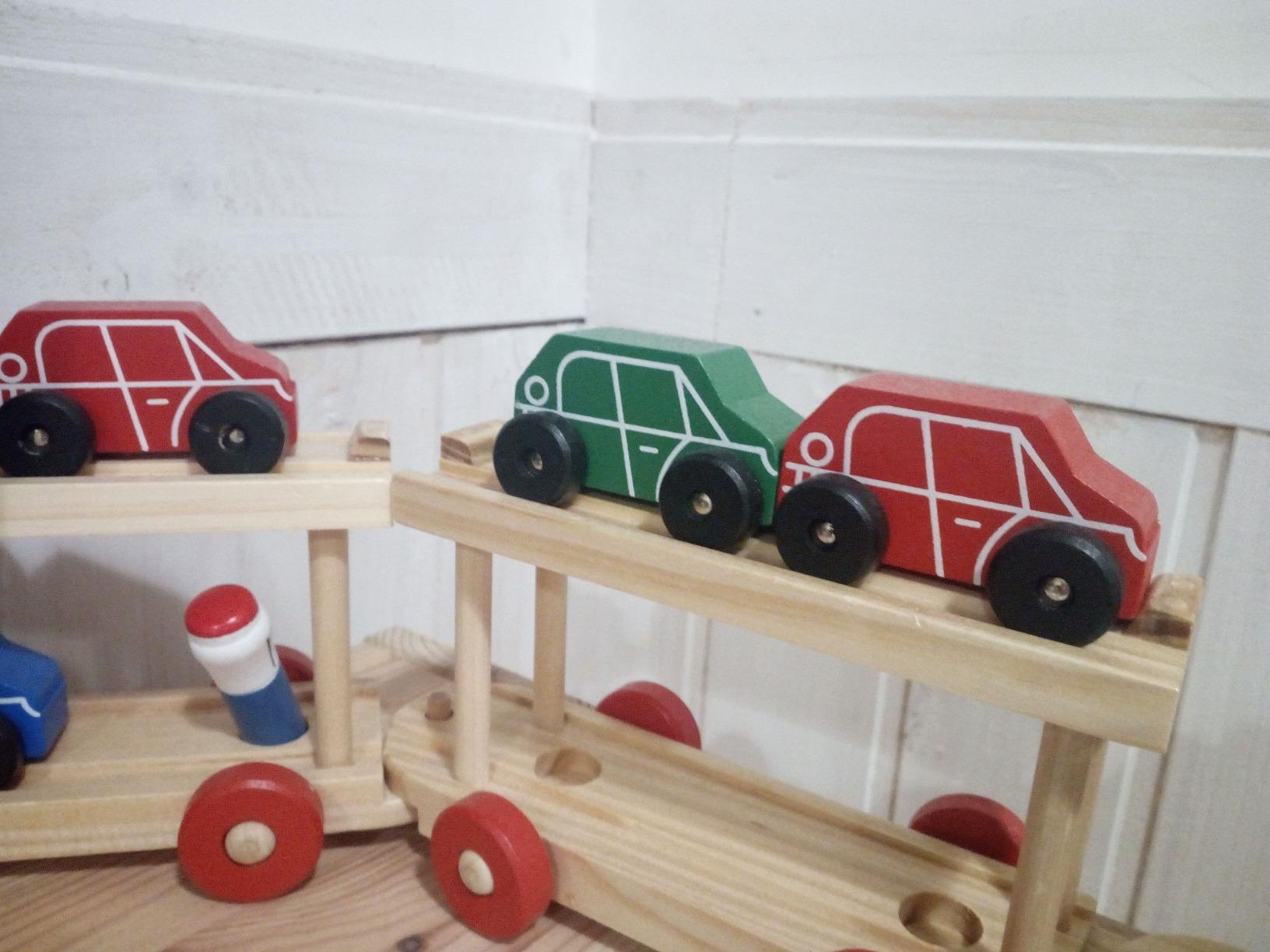 smallfoot 7006 autotreno legno con 8 auto