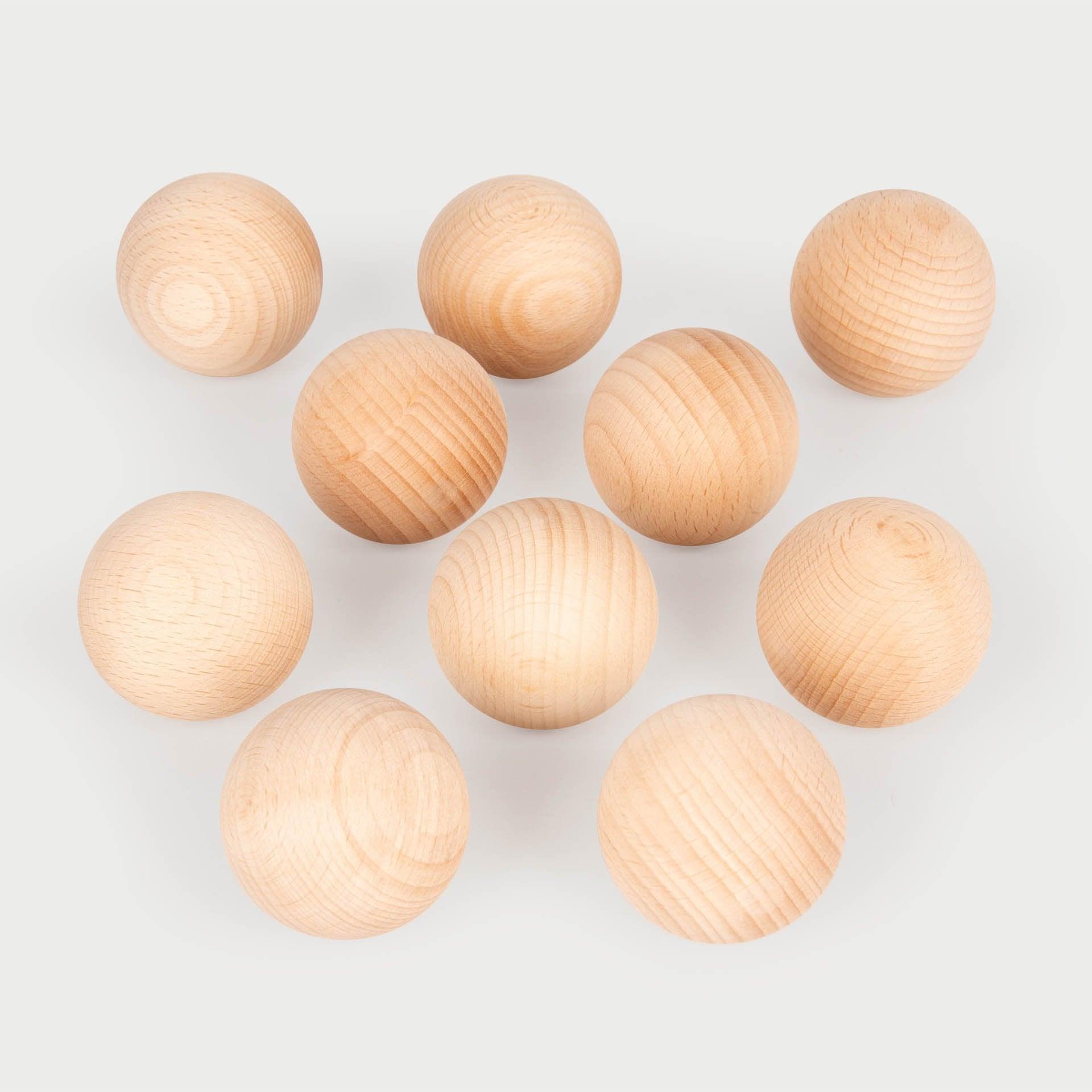 Tickit Natural Wooden palline legno 5 cm 10 pezzi