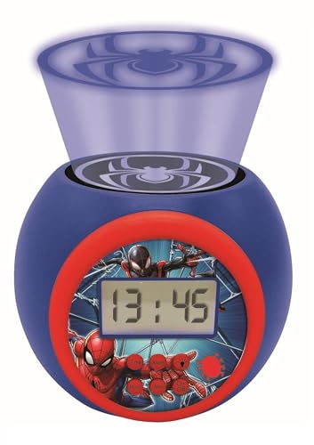Lexibook Spider-Man RL977SP sveglia proiettore blu-rosso