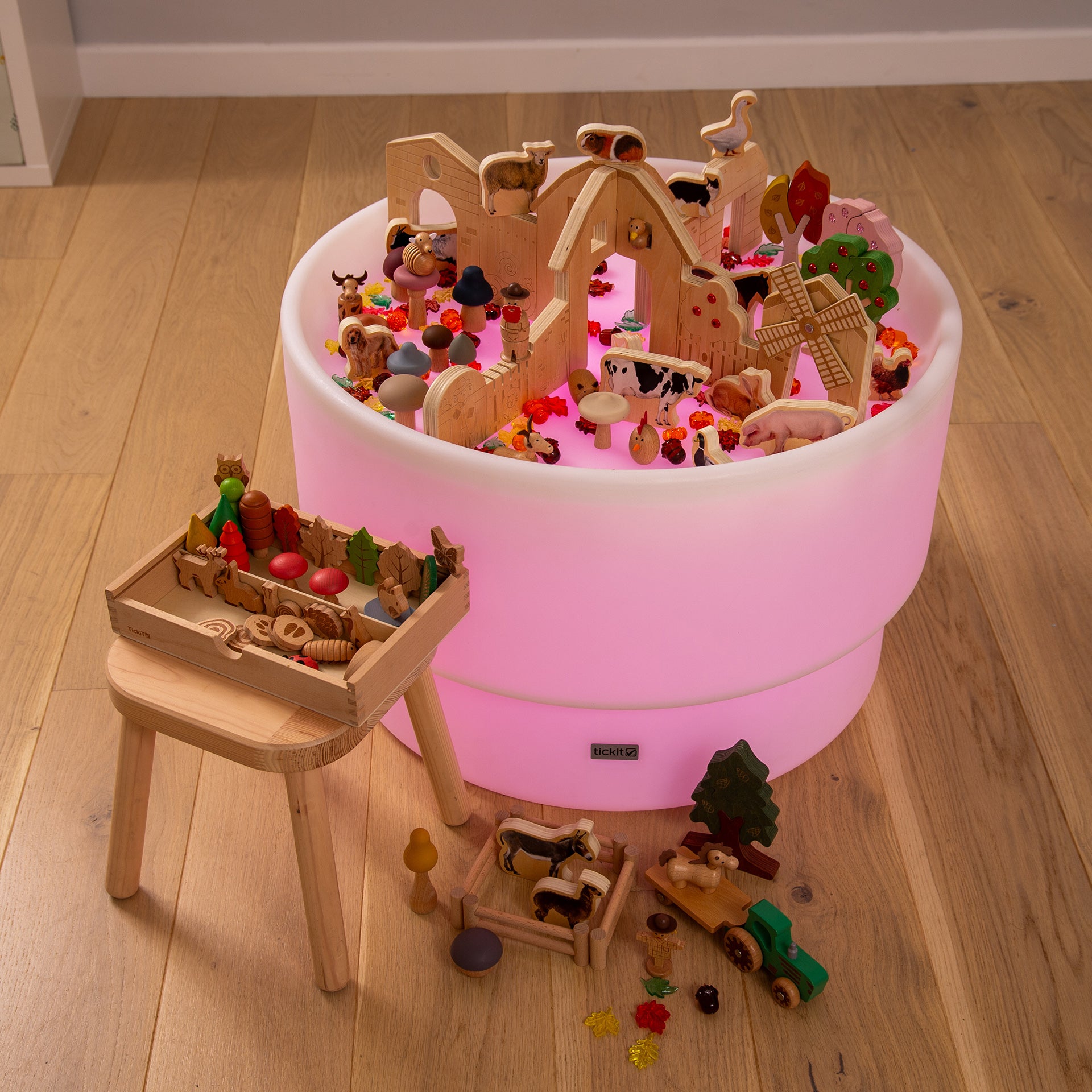 Tickit Small World Farm Bundle set fattoria legno