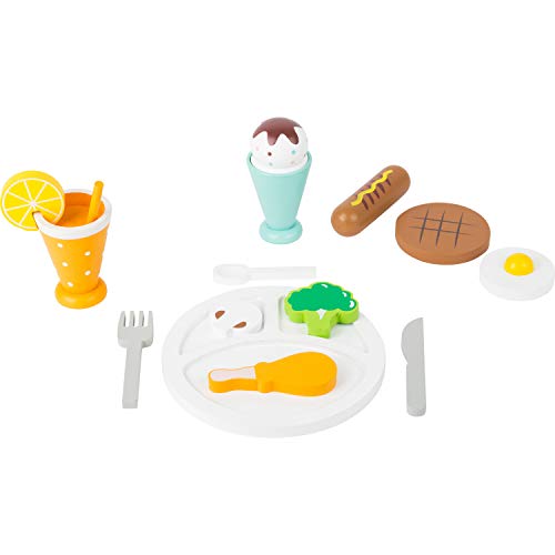 smallfoot 11197 Set Pranzo gioco legno 14 pezzi FSC