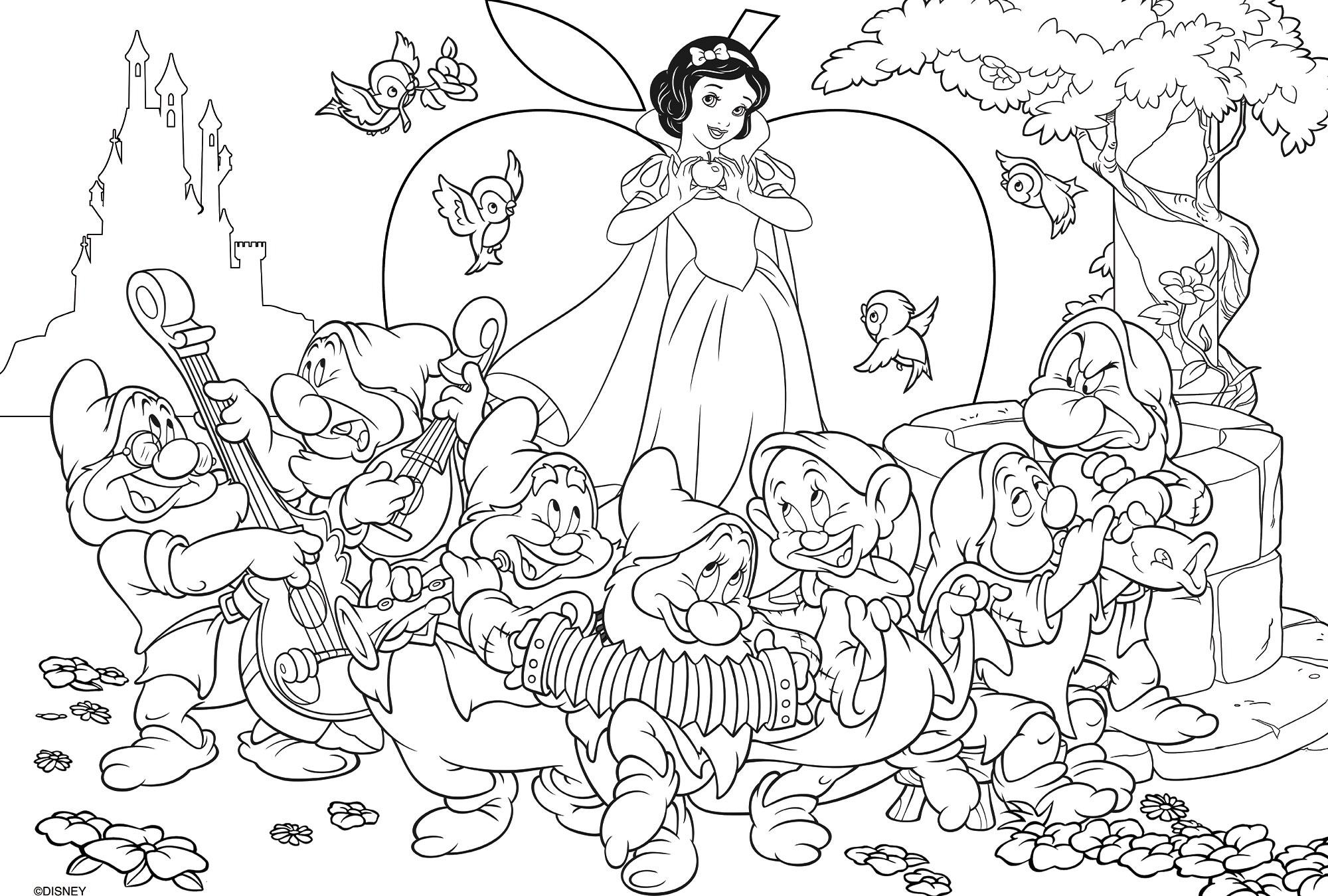 Lisciani Disney Maxi Floor 24 Biancaneve puzzle bifacciale
