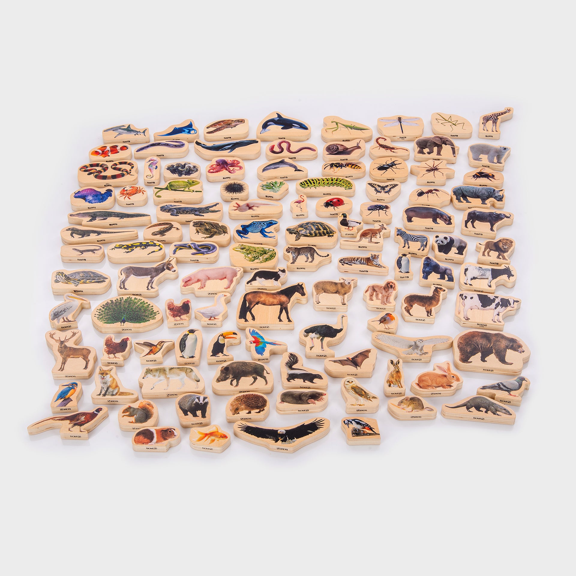 Tickit Wooden Animal Blocks blocchi legno 105 pezzi