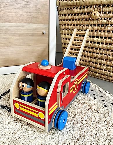 smallfoot 11456 camion pompieri legno grande 3 anni