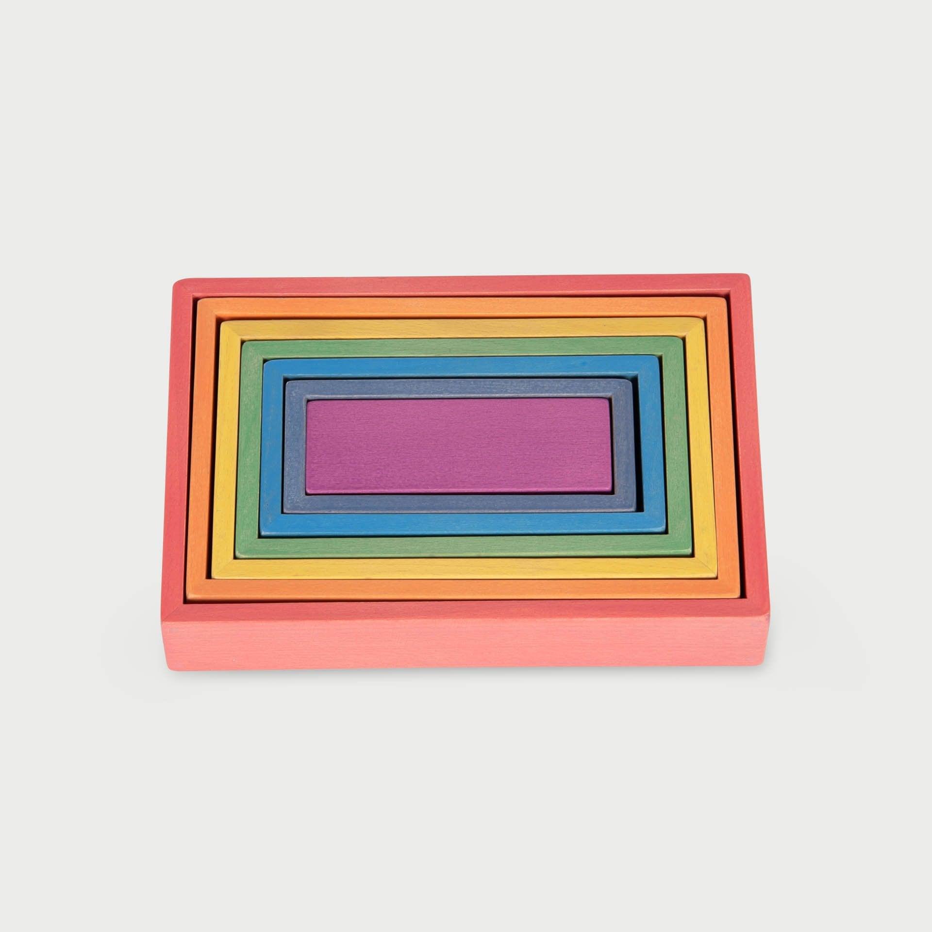 Tickit Rainbow Architect Rectangles costruzioni legno 7 pezzi impilabili