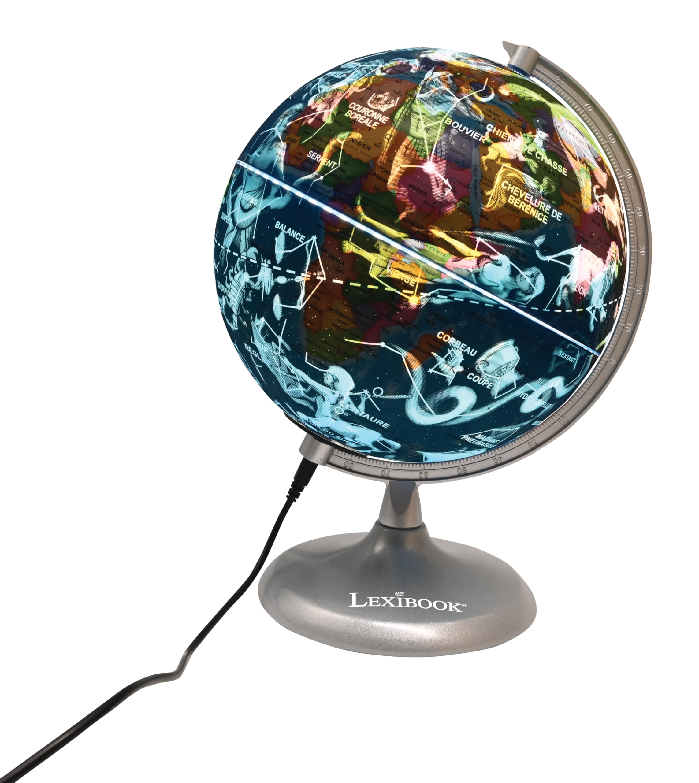 Lexibook globo giorno e notte luminoso costellazioni USB