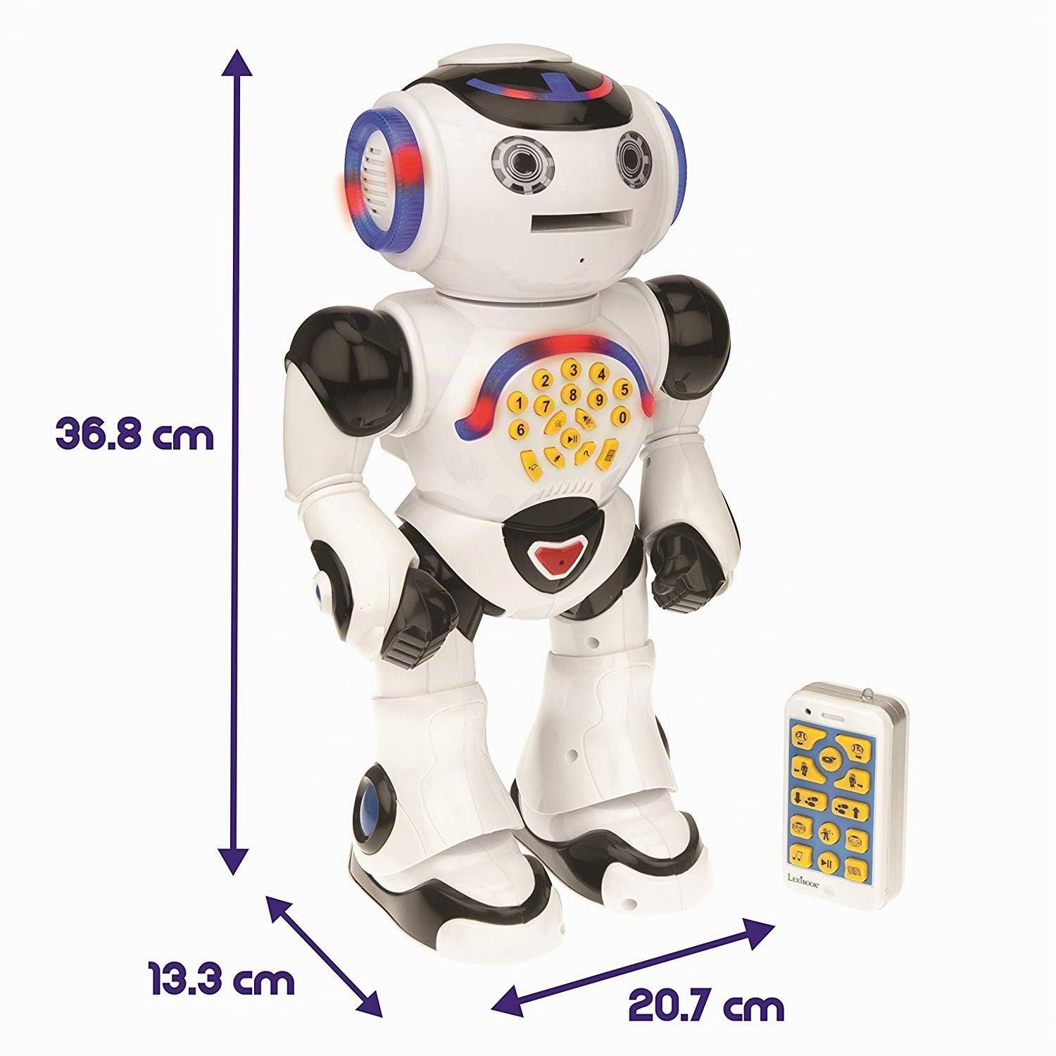 Lexibook Powerman robot educativo bianco luci e suoni