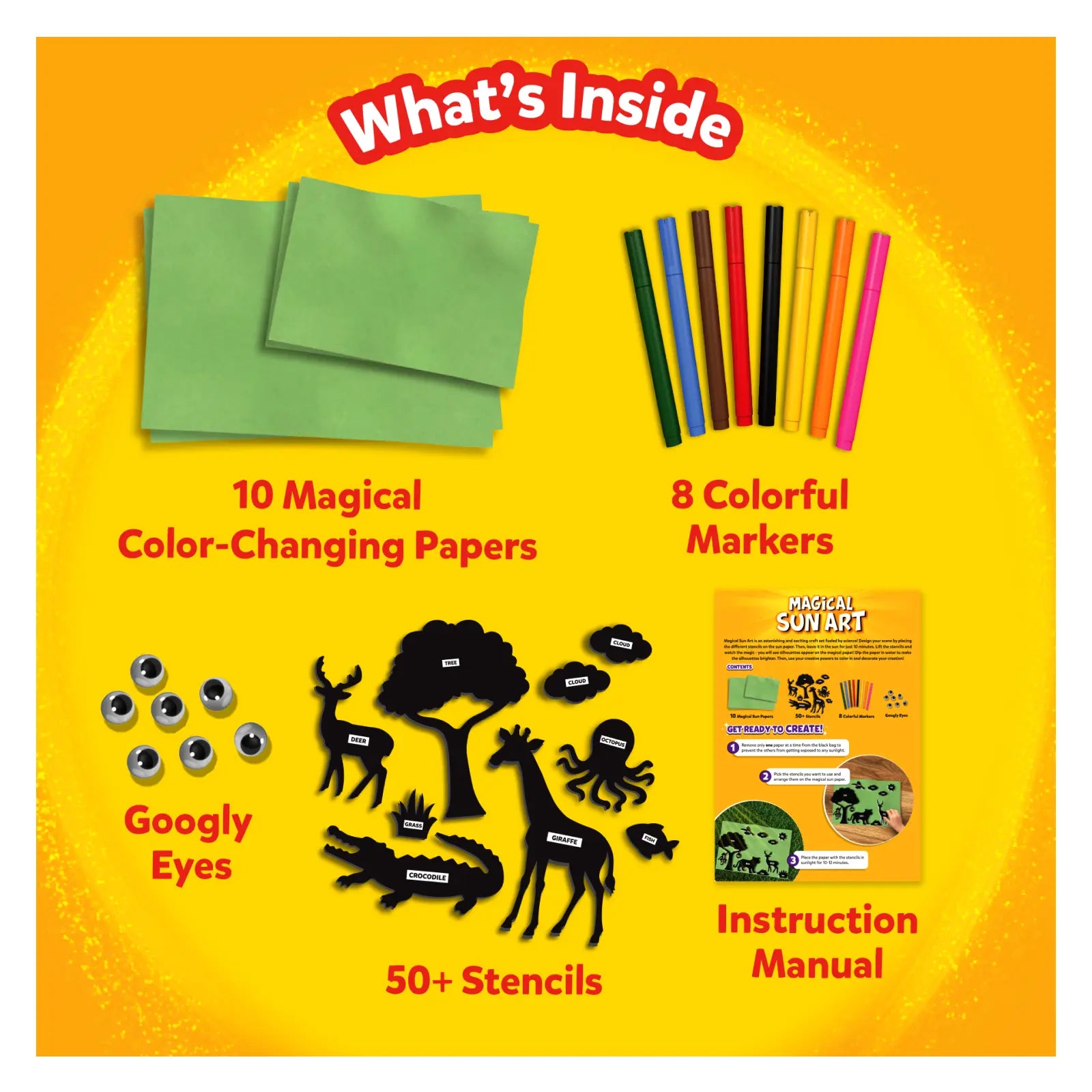 Skillmatics Magical Sun Art Animals kit arte solare 4-12 anni