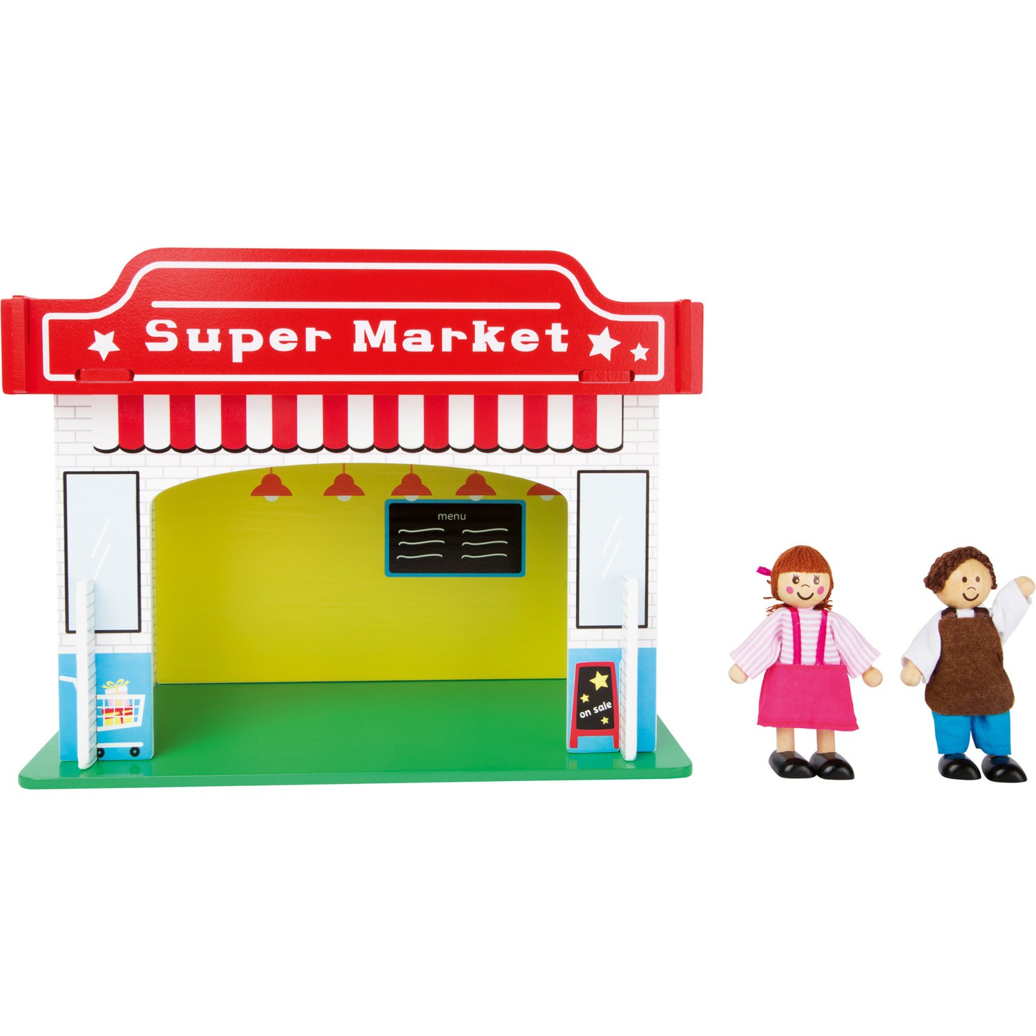 smallfoot 10853 casa supermercato legno con accessori