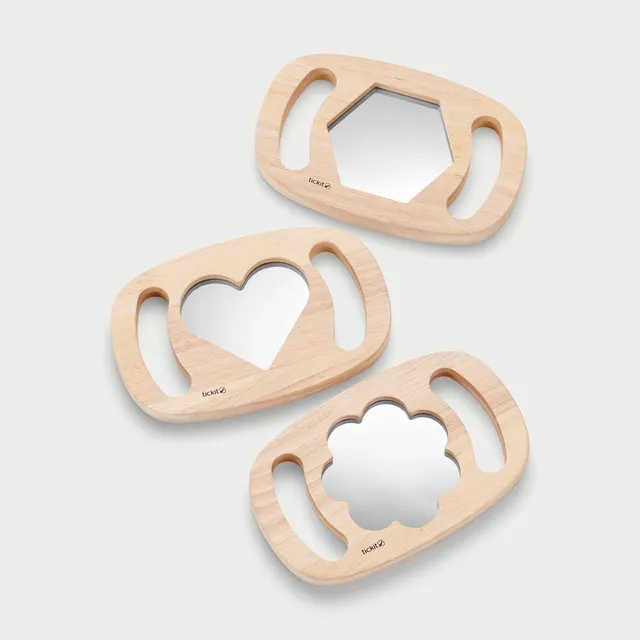 Tickit Easy Hold Shape Mirror Panels specchi 3 pezzi legno