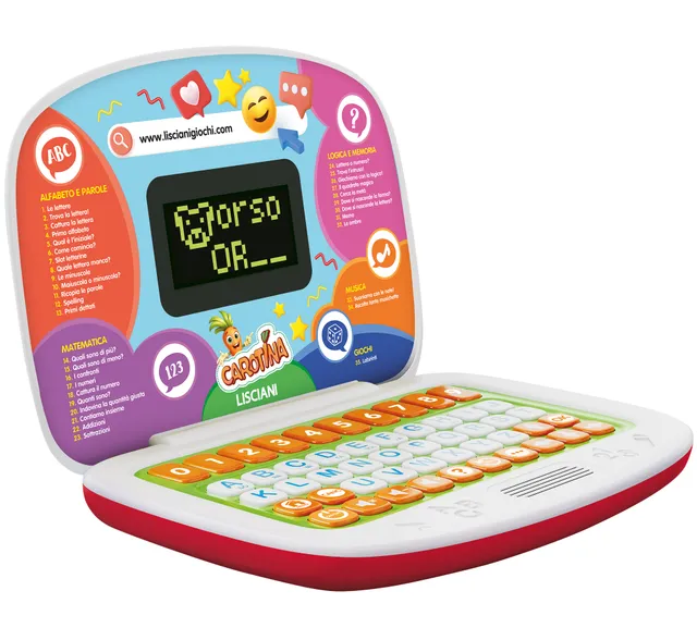 Lisciani Carotina Laptop Educativo computer 30 funzioni prescolare