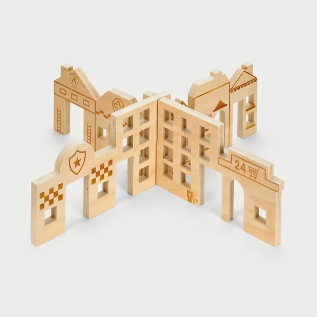 Tickit Town Discovery divisori legno città 2 pezzi