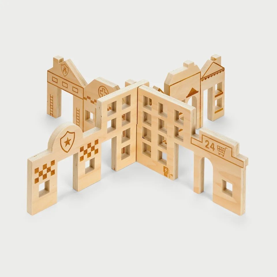 Tickit Town Discovery divisori legno città 2 pezzi