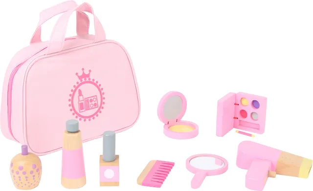 smallfoot 10607 borsa trucco legno rosa