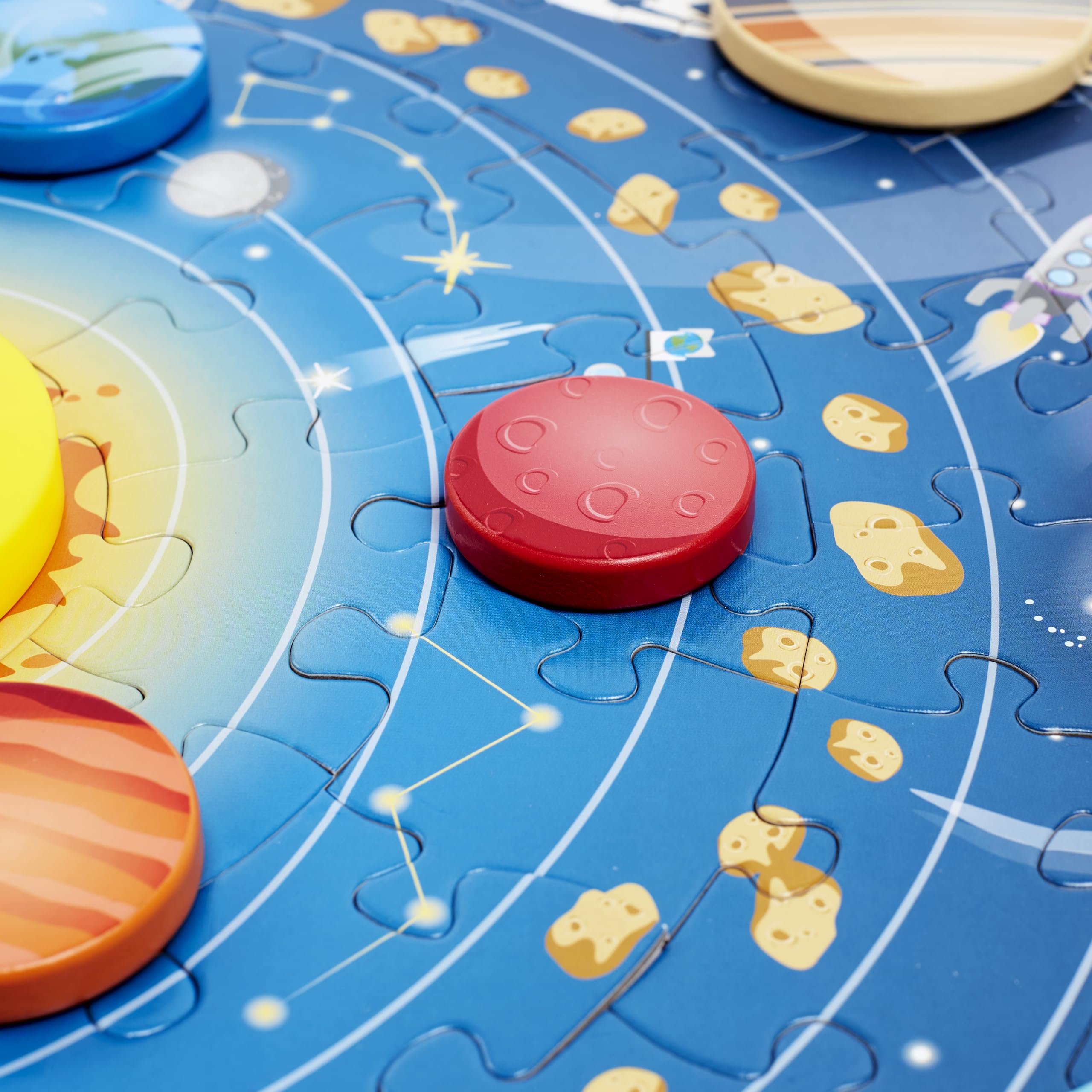 Hape Sistema Solare con Led puzzle legno rotondo 5 anni
