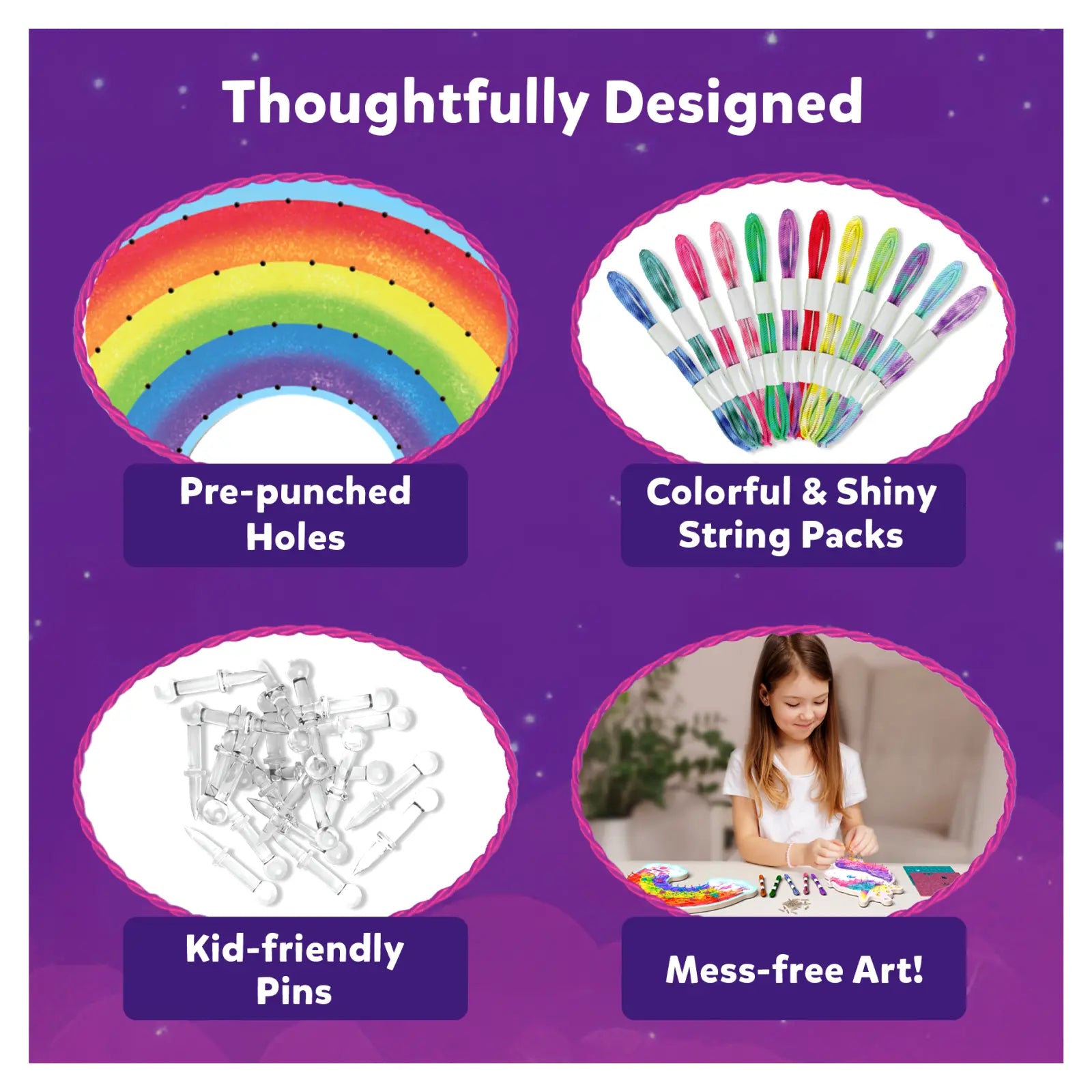 Skillmatics Super Strings Unicorn Magic string art 6-12 anni