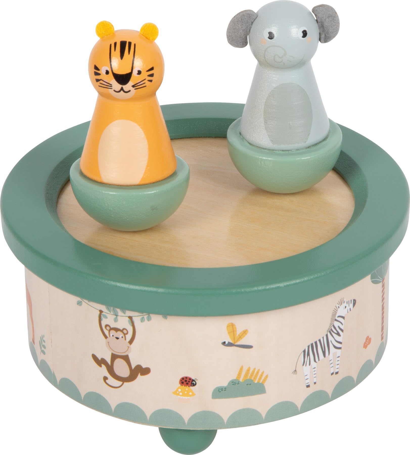 smallfoot 12738 carillon safari legno tigre elefante
