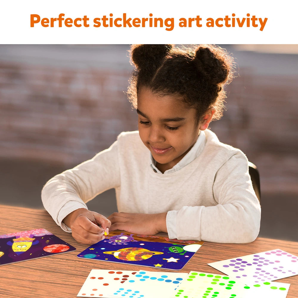 Skillmatics Dot It Space sticker art 500 adesivi 3-7 anni