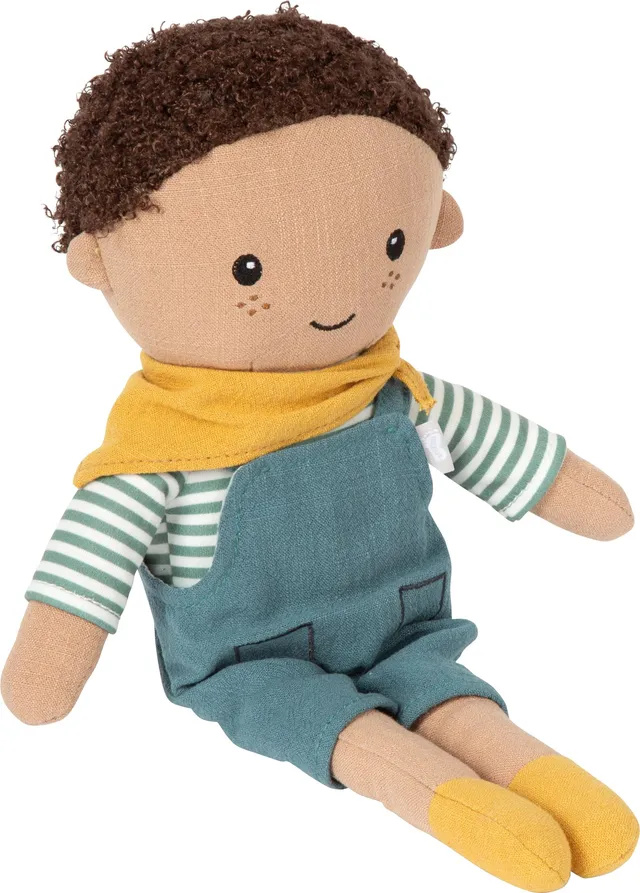 smallfoot Leo bambola stoffa 39 cm salopette lavabile