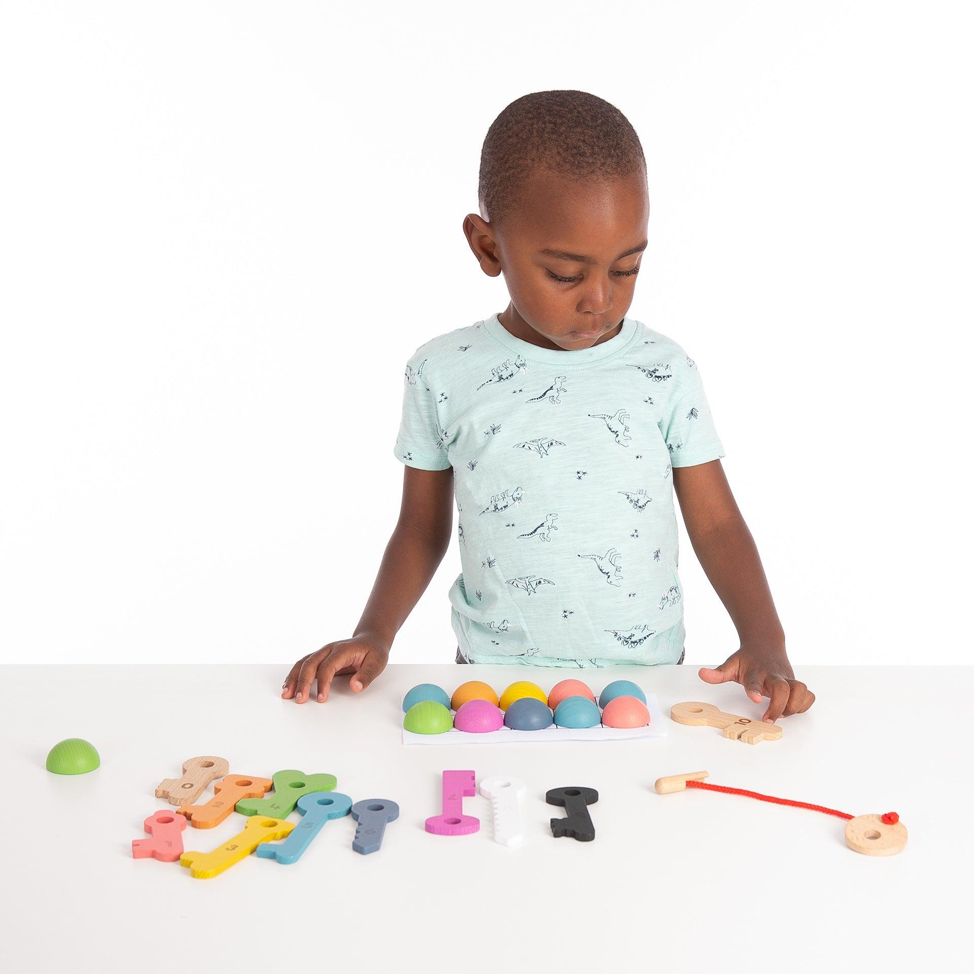 Tickit Rainbow Wooden Keys chiavi legno 0-10 11pz