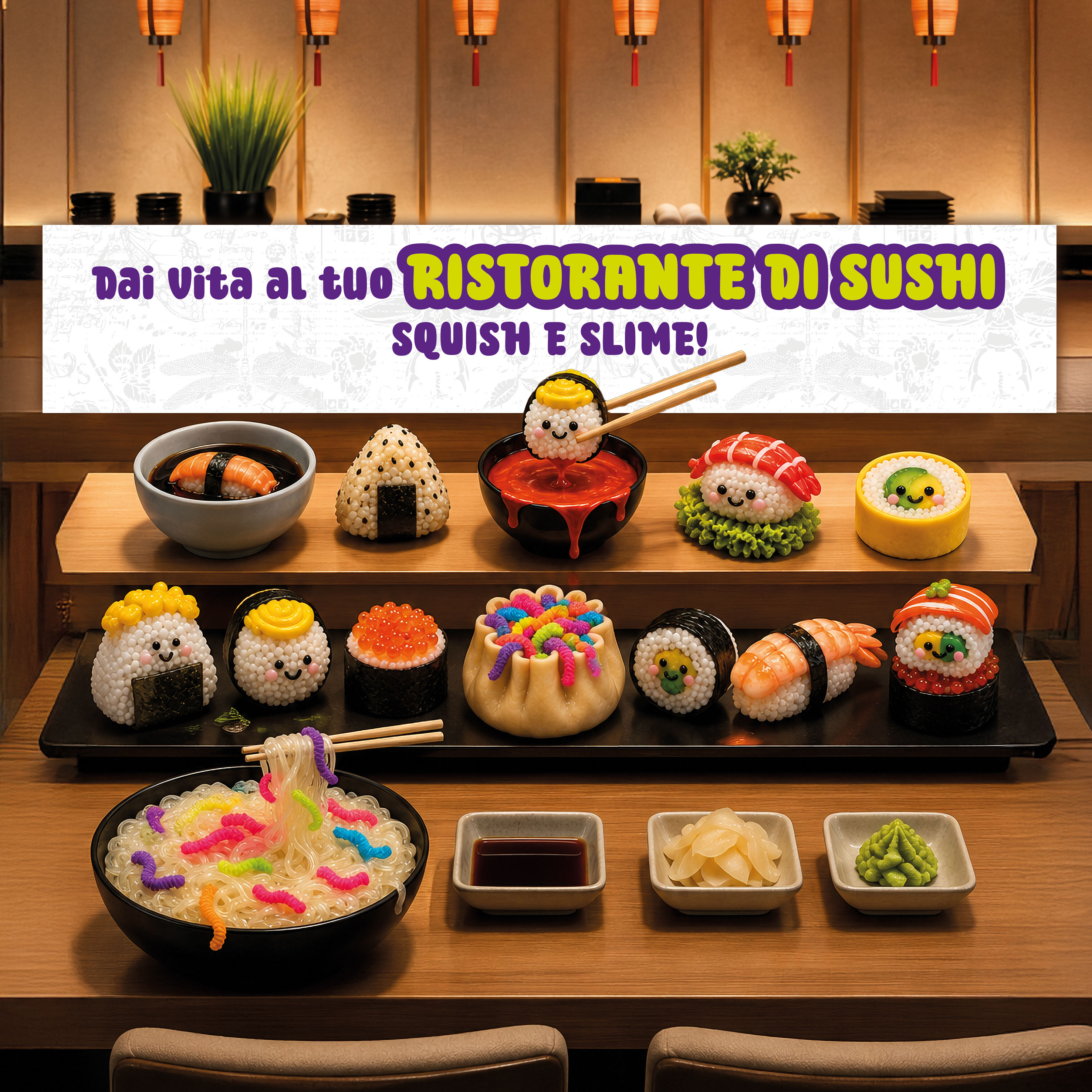 Lisciani Slumi Science Sushi e Slime kit slime squish