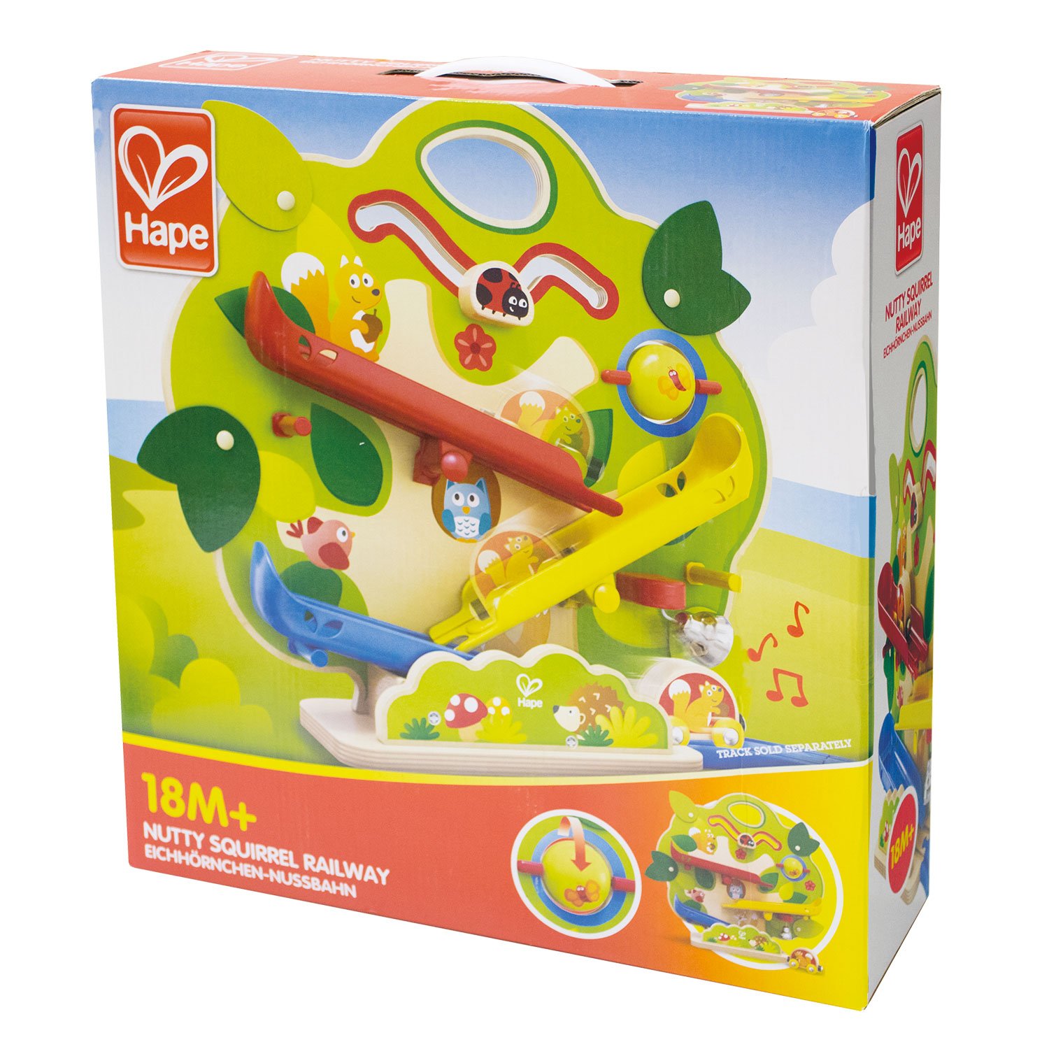 Hape scoiattoli circuito treno portatile legno