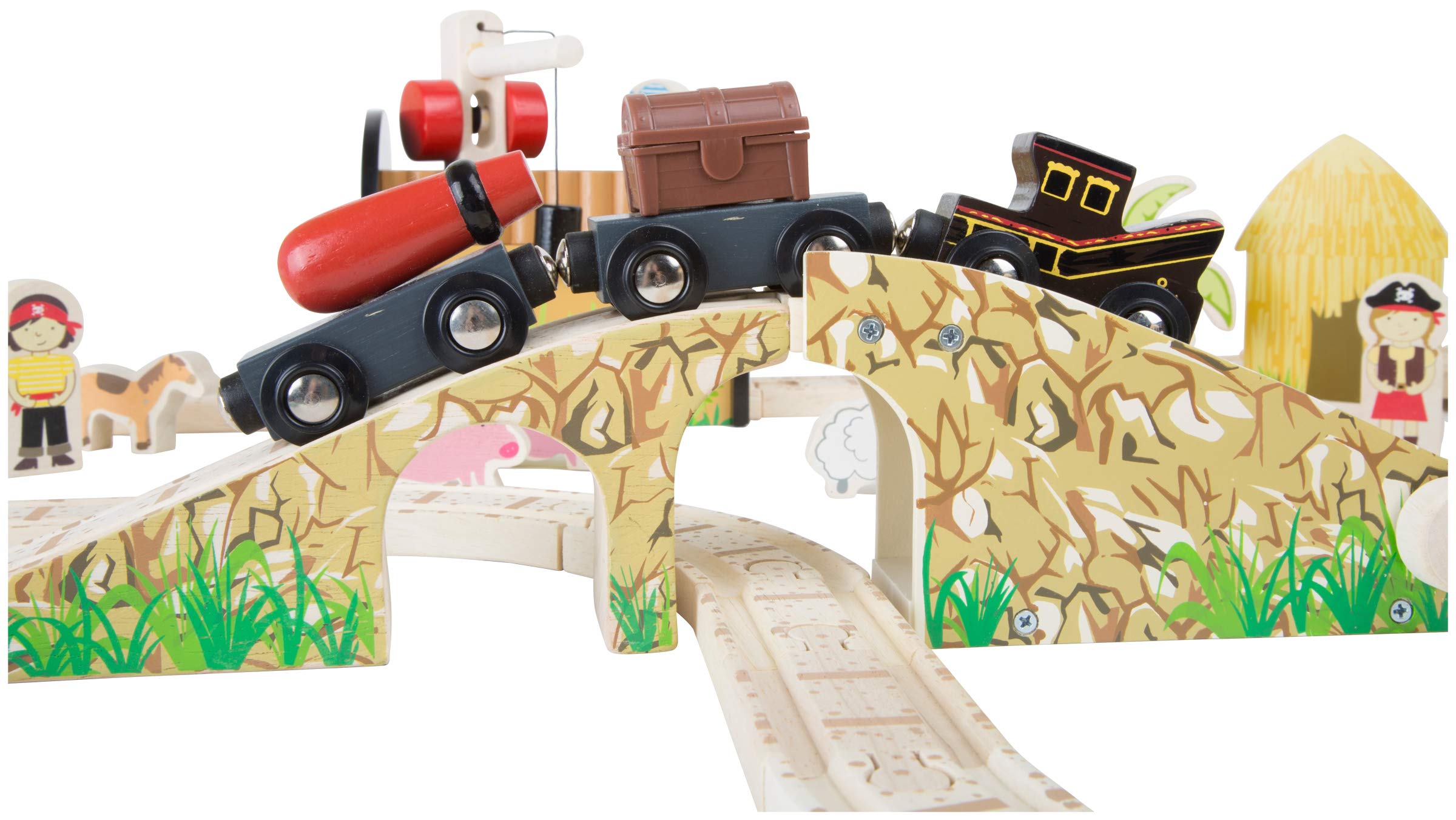 Small Foot 3123 set ferrovia legno isola dei pirati