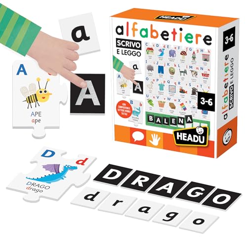 Headu Alfabetiere Scrivo e Leggo gioco tattile 3-6 anni