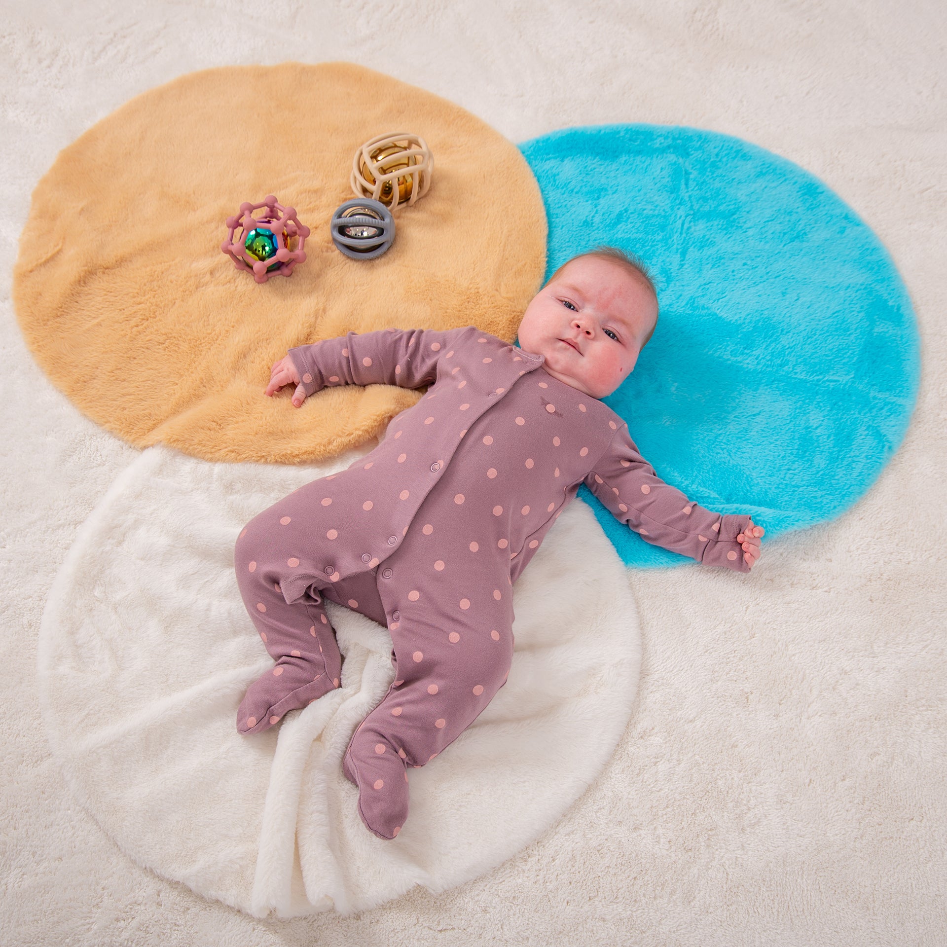 Tickit Discovery Furry tappeti sensoriali 3 pezzi pelosi